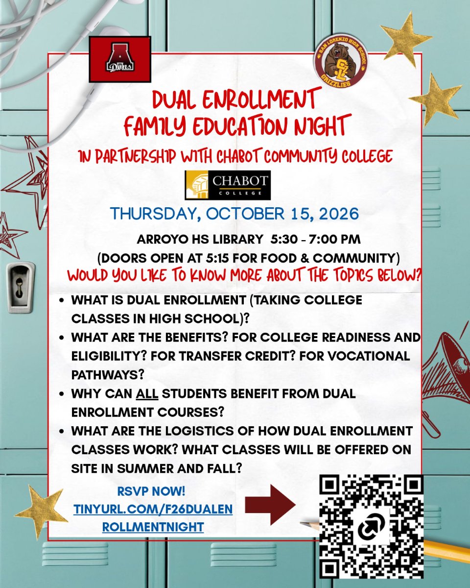 Poster for Dual Enrollment Family Night